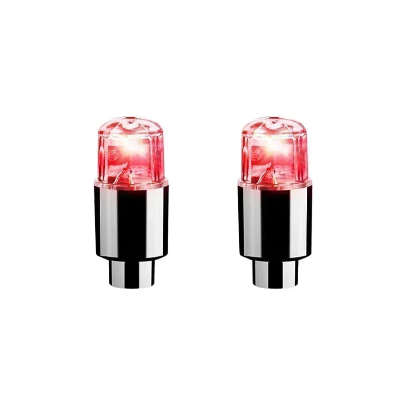2PCS Colorful LED Wheel Valve Lights Motorcycle Car Wheel Tire Valve Caps Universal Dustproof Bicycle Valve Cover
