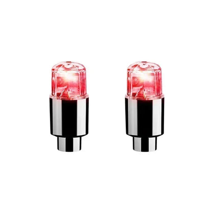 2PCS Colorful LED Wheel Valve Lights Motorcycle Car Wheel Tire Valve Caps Universal Dustproof Bicycle Valve Cover