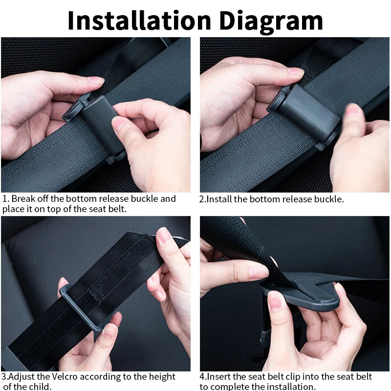 Car Children Shoulder Guard Buckle Seatbelt Adjuster For Kids Child Seat Belt Retainer Adjustment And Fixation Anti-stroke Belt