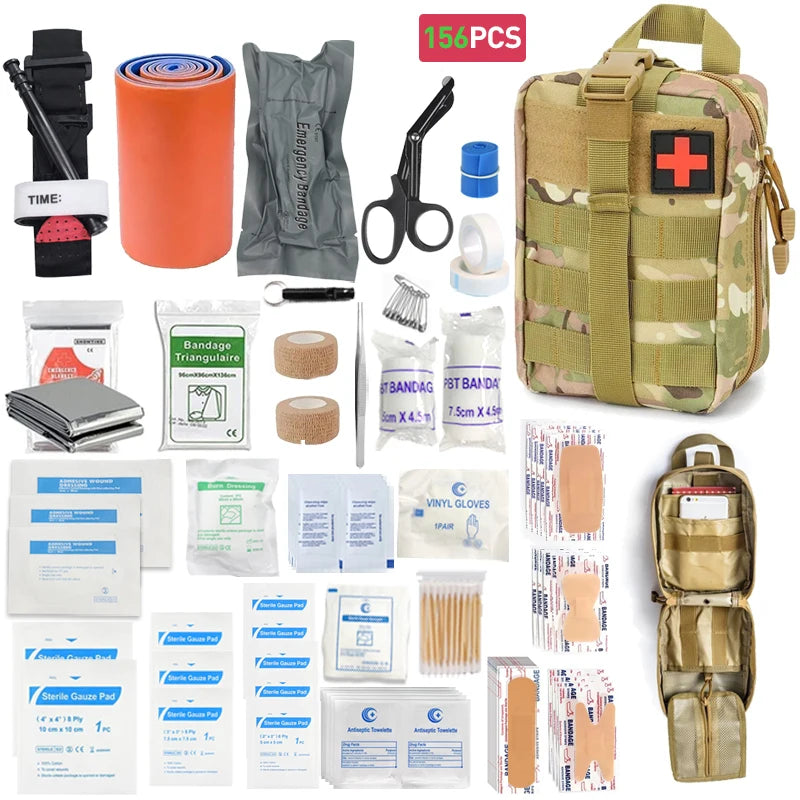 Outdoor Activity Trauma First Aid Kit for Survival, Vehicle, Boat, Sports, Hiking, Office, Travel First Aid Kit