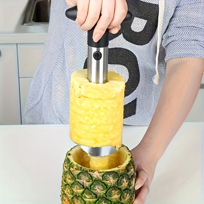 A Stainless Steel Pineapple Corer And Slicer That Is Ergonomically Designed for Comfort. This Multifunctional Tool