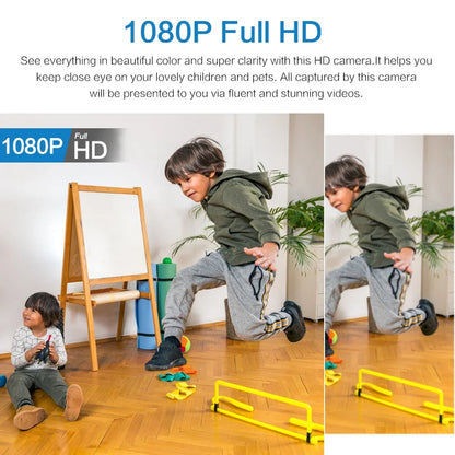 1080P HD X5 Mini WiFi Camera Included Sound Detector for Home Office 140 Degrees Micro Baby Monitor Night Vision IP Cam