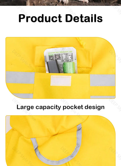 2026 New Waterproof Reflective Dog Raincoat Hooded Summer Lightweight Puppy Rain Poncho Outdoor Pet Rain Jacket For Small Dogs