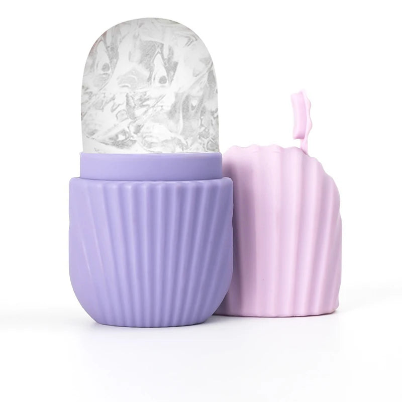 1PC Quick Depuffing Ice Face Roller Freezable Silicone Globes for Morning or Post-Workout | Instantly Awakens, Reduces Eye Bags