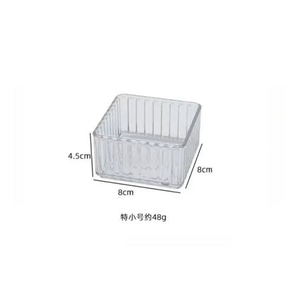 Stackable Acrylic Drawer Organizer - Adjustable Divider Trays for Cosmetics, Modular Makeup Storage Box