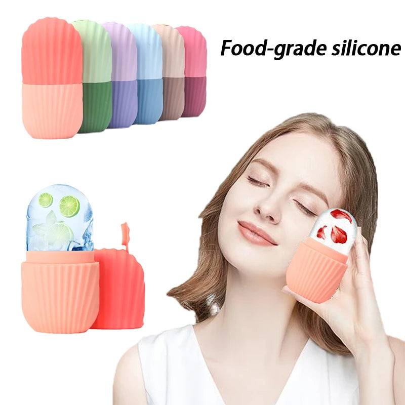 1PC Quick Depuffing Ice Face Roller Freezable Silicone Globes for Morning or Post-Workout | Instantly Awakens, Reduces Eye Bags