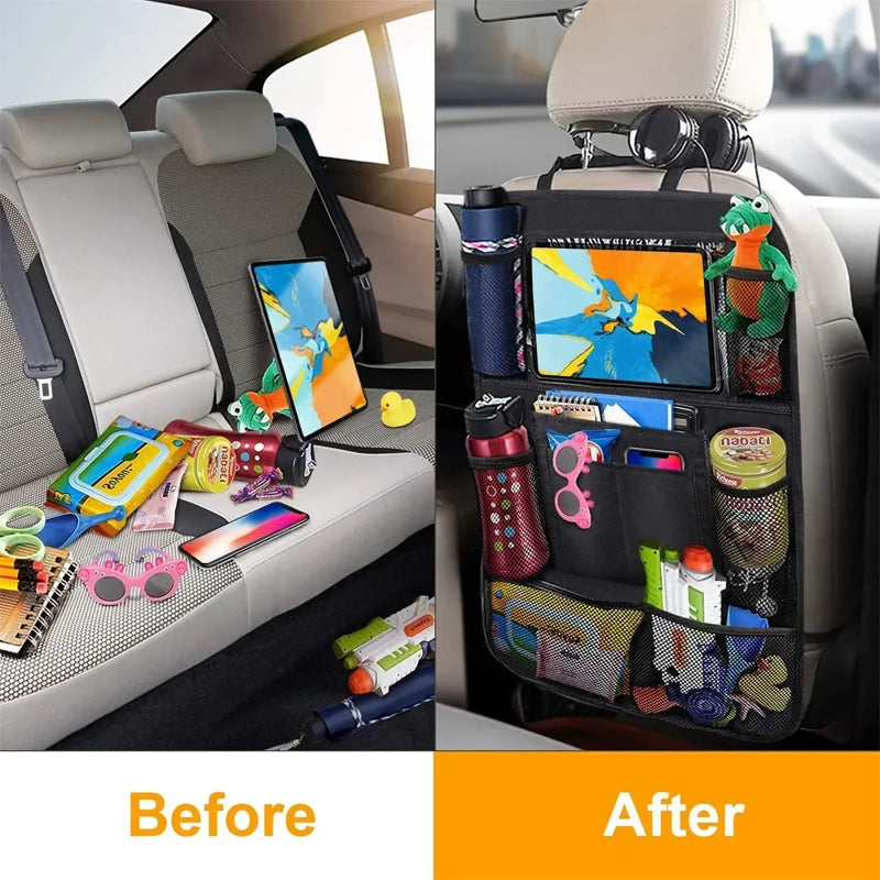 Car Interior Accessories Car Seat Back Storage Anti-kick Bag Simple Oxford Material Snack Toy Storage Bag Car Storage Bag
