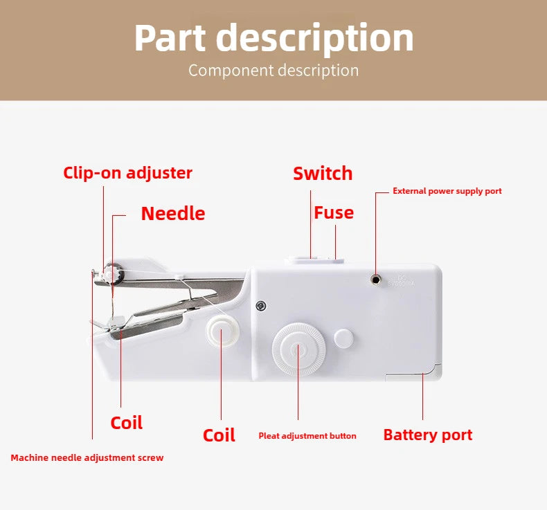 Mini Portable Multi-Function Household Sewing Machine – DIY Manual Tailor Machine