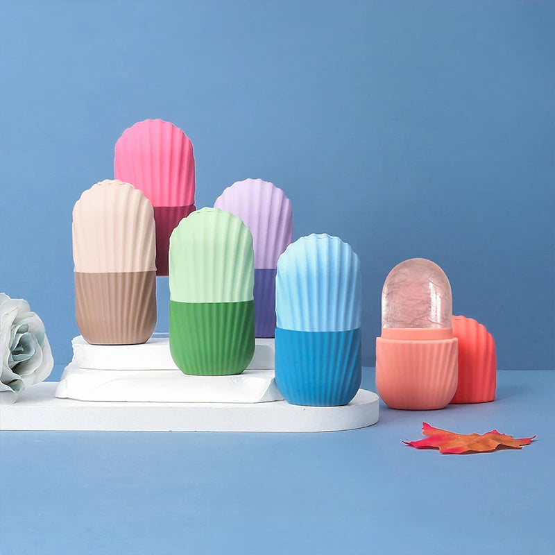 1PC Quick Depuffing Ice Face Roller Freezable Silicone Globes for Morning or Post-Workout | Instantly Awakens, Reduces Eye Bags