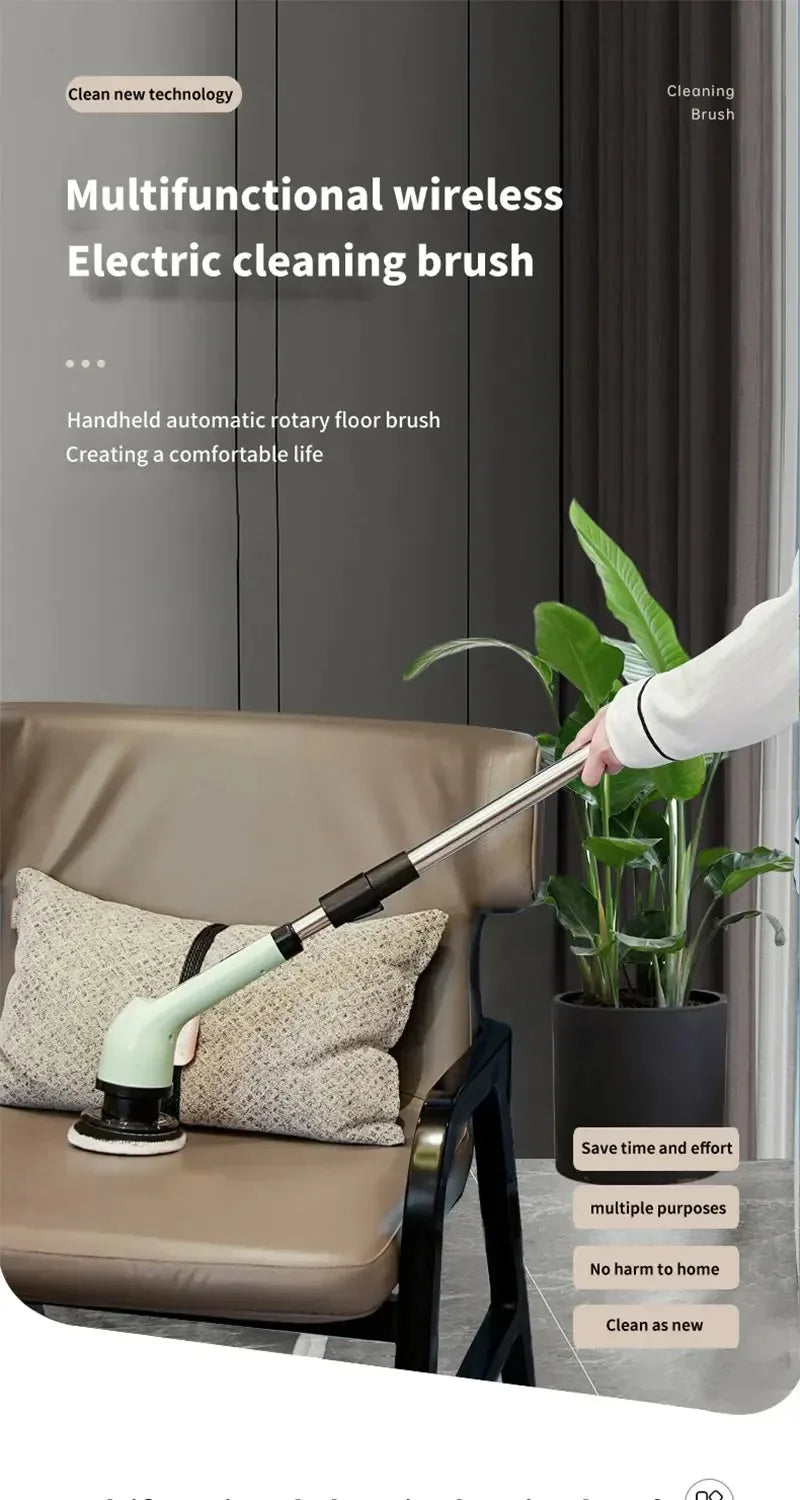 Multifunctional Electric Cleaning Brush Electric Cordless Spin Scrubber Toilet Mops Portable Cleaning Tool For Kitchen/Bathroom