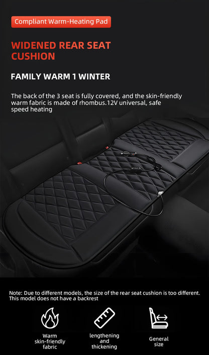 12V Universal Car Heated Seats Cushion Fast Heating Car Seat Covers Warm Winter Car Accessories Heating Pads Available Black＆Red
