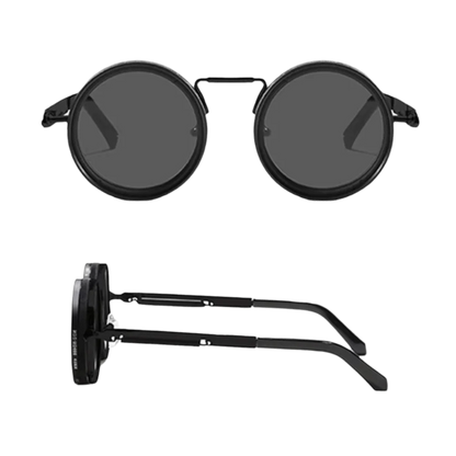 Round Frame Fishing Sunglasses Anti UV Protection Manual Rotating Adjustable Dimming Glasses TAC Metal ND Filter Sunglasses