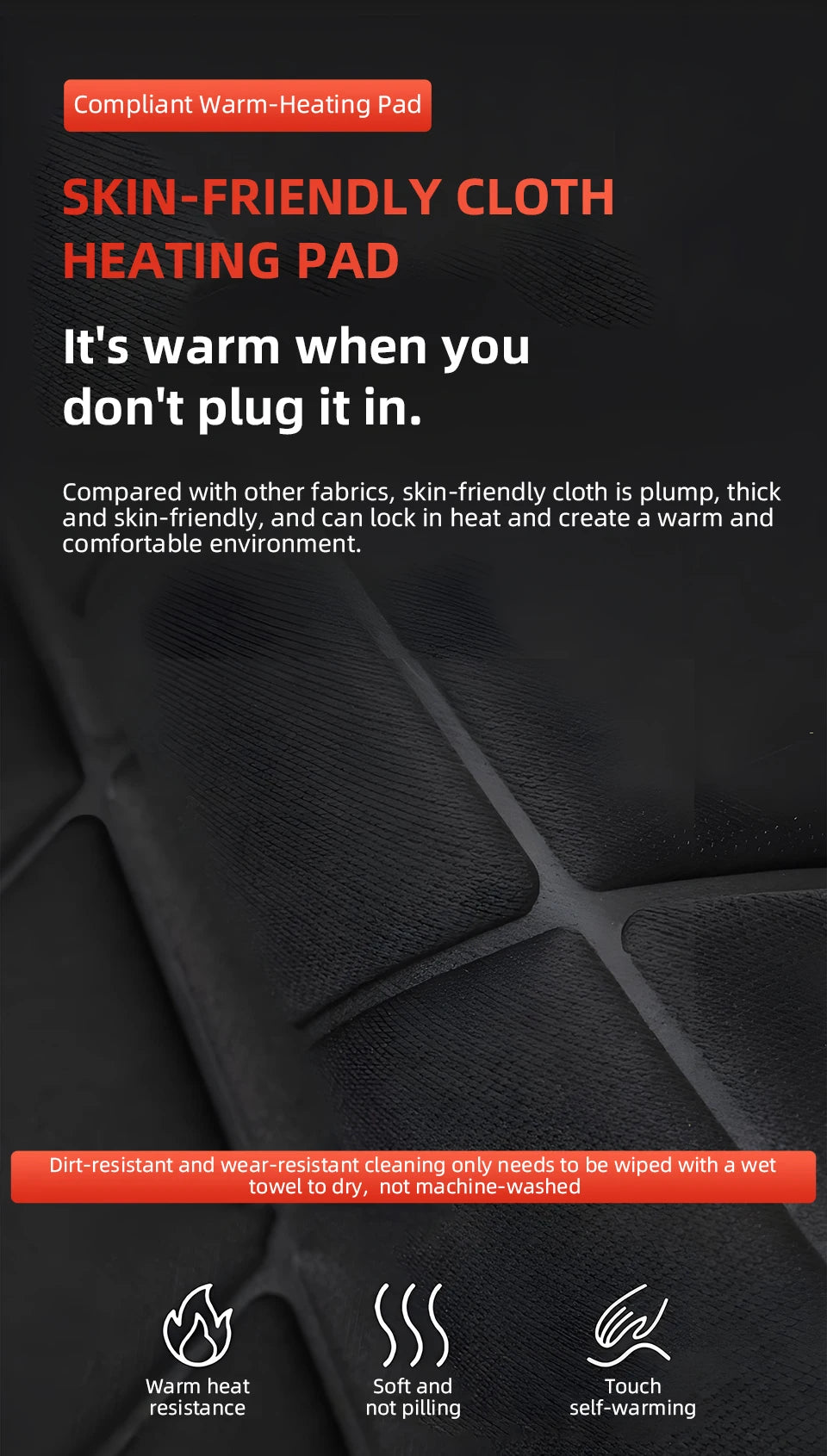 12V Universal Car Heated Seats Cushion Fast Heating Car Seat Covers Warm Winter Car Accessories Heating Pads Available Black＆Red