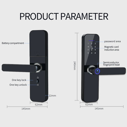 RAYKUBE F005 IP65 Waterproof Tuya Wifi Lock Electronic Smart Door Lock With Fingerprint/Smart Card/Password/Key/APP Unlock