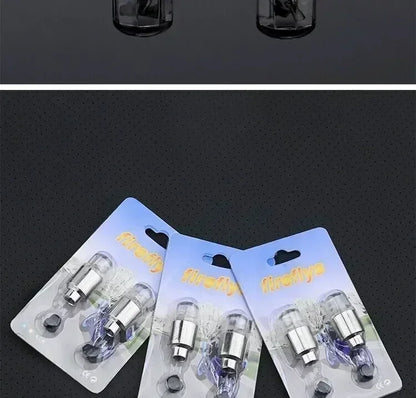 2PCS Colorful LED Wheel Valve Lights Motorcycle Car Wheel Tire Valve Caps Universal Dustproof Bicycle Valve Cover