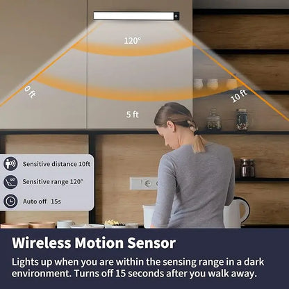 Intelligent Cabinet Light Human Body Induction Light Magnetic Suction Bedroom Bedside Wardrobe Charging Long Strip Night Light
