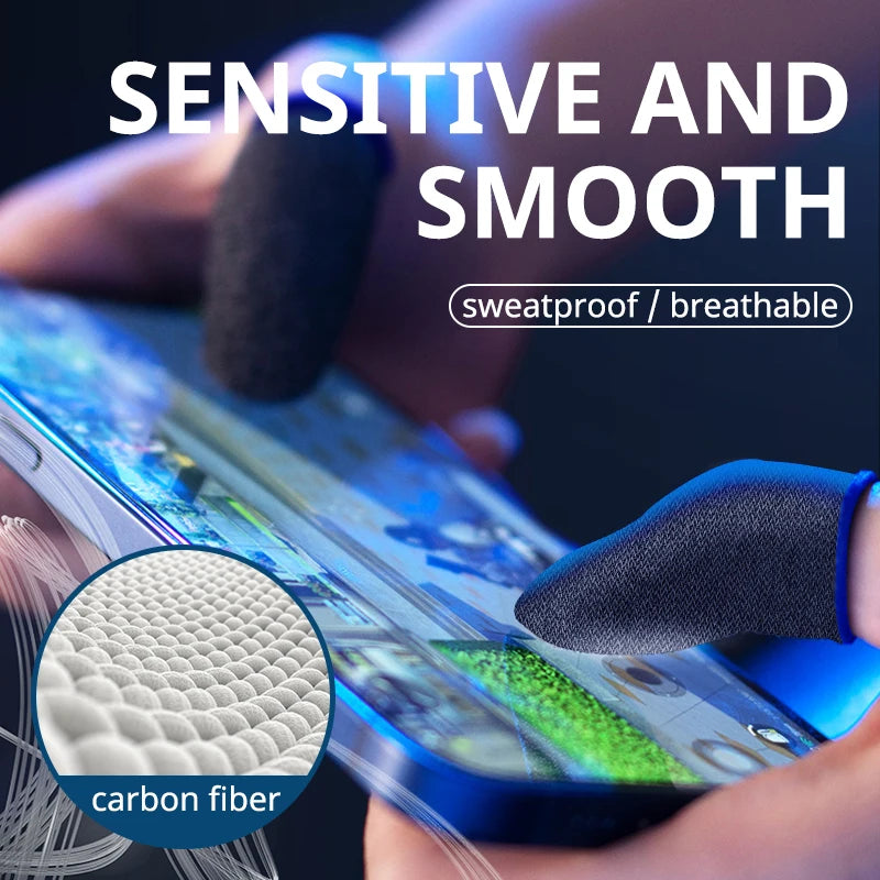 20pcs Game Finger Sleeve Breathable Fingertips For Games Anti-Sweat Touch Screen Finger Cots Cover Sensitive Mobile Touch Glove