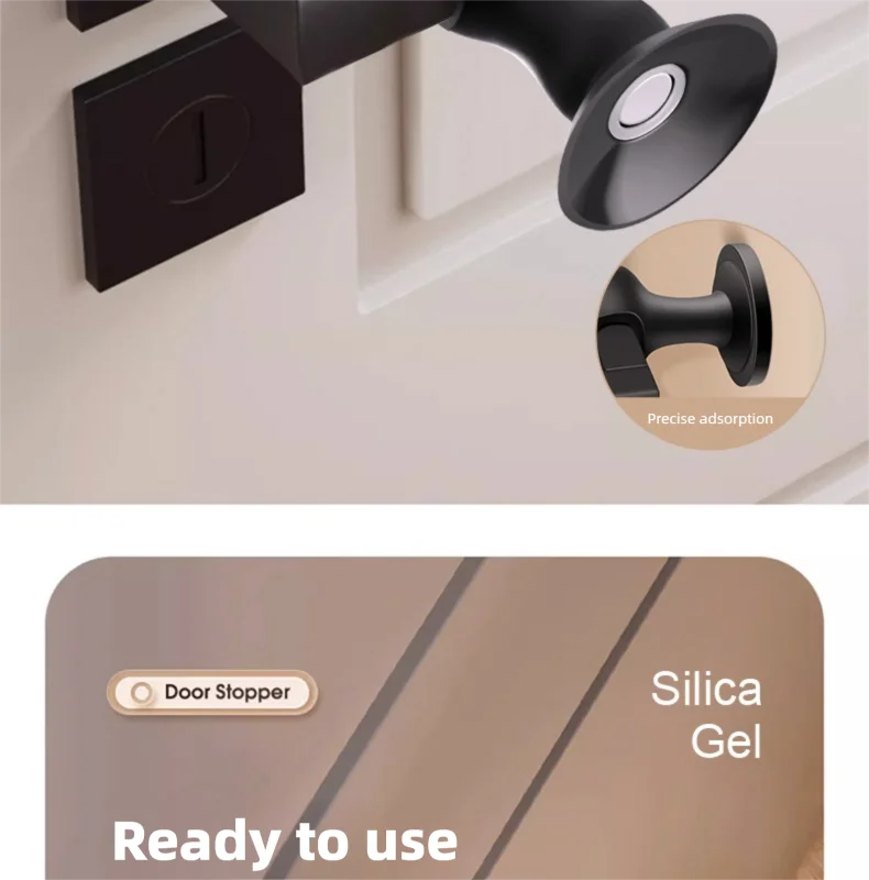 Silicone Door Stop Door Handle Protective Pad Silent Cover Door Resistance Anti-collision Artifact Door Suction