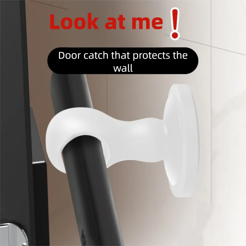 Silicone Door Stop Door Handle Protective Pad Silent Cover Door Resistance Anti-collision Artifact Door Suction