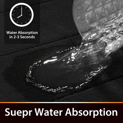 Simple flannel bathroom mat furry shower room non-slip floor mat thick sponge toilet absorbent floor mat bedroom door mat
