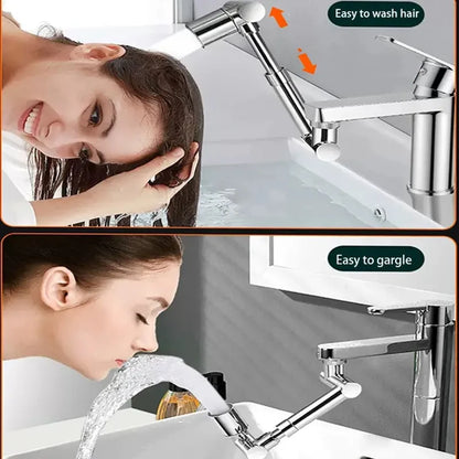 1080° Rotatable Faucet Extender Sprayer Head 2 Modes Universal Bathroom Tap Extend Adapter Aerator