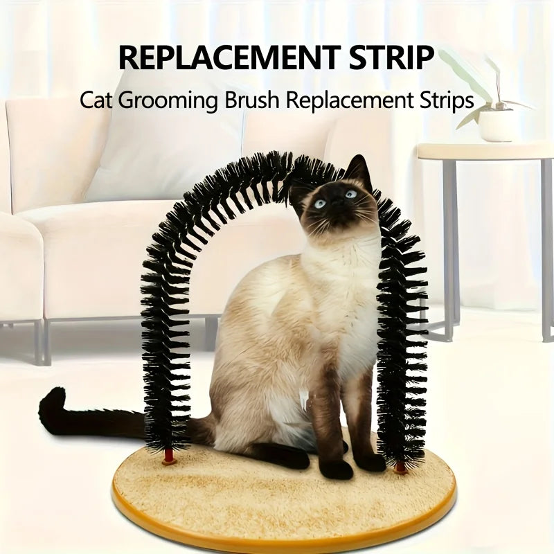 Cat Self-Grooming Replacement Brush Arched Comb with Detachable Massager for Fur Removal, Indoor Cat Care Gift for Pets