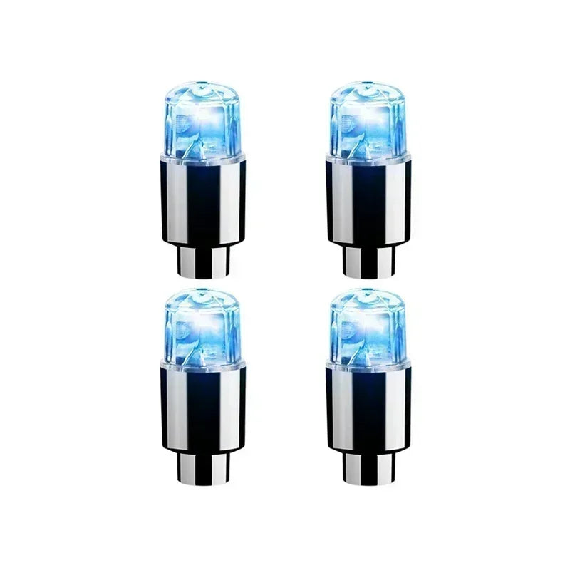 2PCS Colorful LED Wheel Valve Lights Motorcycle Car Wheel Tire Valve Caps Universal Dustproof Bicycle Valve Cover