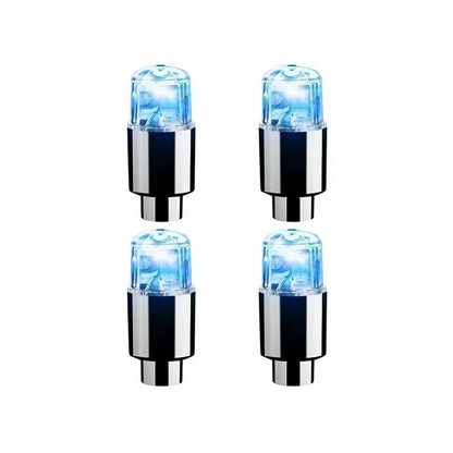 2PCS Colorful LED Wheel Valve Lights Motorcycle Car Wheel Tire Valve Caps Universal Dustproof Bicycle Valve Cover
