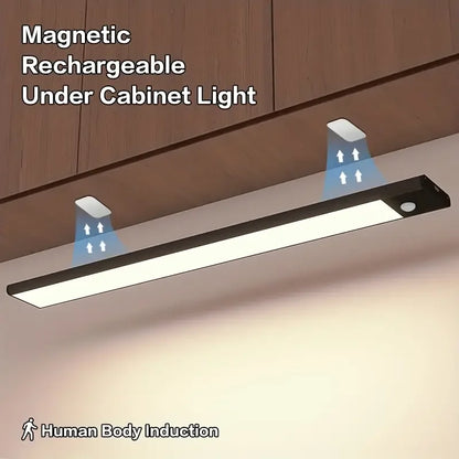 Intelligent Cabinet Light Human Body Induction Light Magnetic Suction Bedroom Bedside Wardrobe Charging Long Strip Night Light