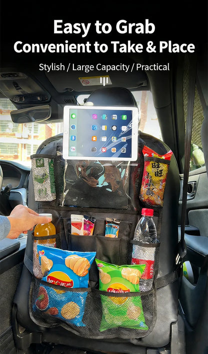 Car Interior Accessories Car Seat Back Storage Anti-kick Bag Simple Oxford Material Snack Toy Storage Bag Car Storage Bag