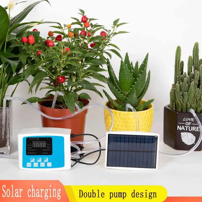Smart Solar Drip Irrigation System – Dual Pump Automatic Plant Watering Timer