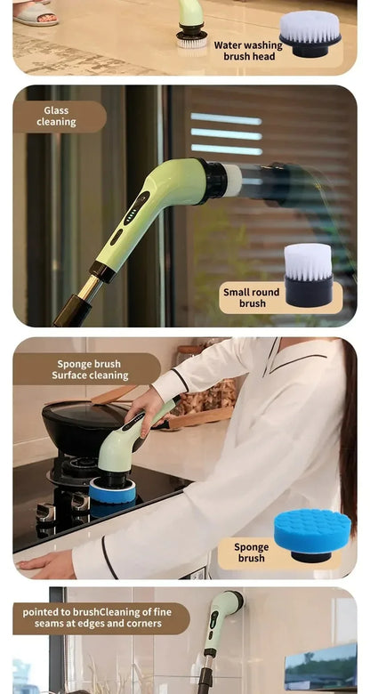 Multifunctional Electric Cleaning Brush Electric Cordless Spin Scrubber Toilet Mops Portable Cleaning Tool For Kitchen/Bathroom