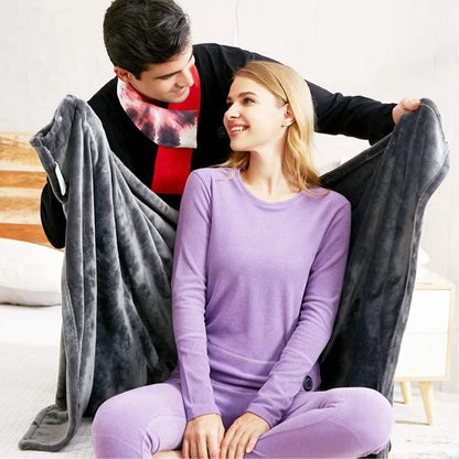 Office USB Electric Heated Blanket 3 Heating Levels Fleece Heated Mat Wearable Body Warmer Blanket  Household ，Machine Washable