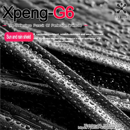 Xpeng G6 Car Window Rain Eyebrow Weathershield Window Visor Sun Visor Shade Cover Clear Vision Deflector Guard Window Deflector