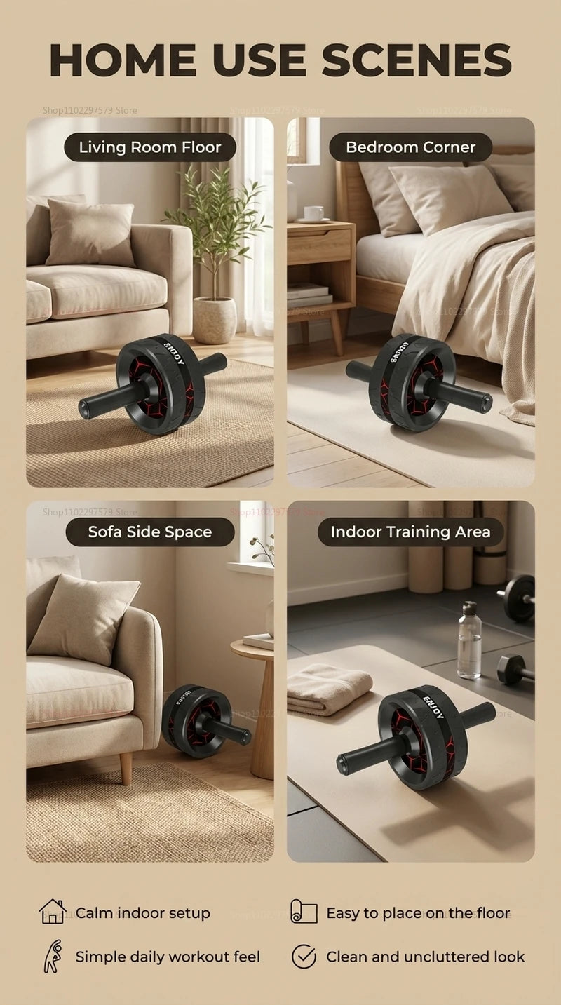 Abdominal Roller, Abdominal Exercise Equipment for Abdominal and Core Strength Training, Home Fitness Wheel for Men and Women