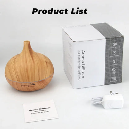 WiFi Smart Air Humidifier 400ml Essential Oil Diffuser Aromatherapy Ultrasonic Air Humidifiers Cool Mist Sprayer Humidificador
