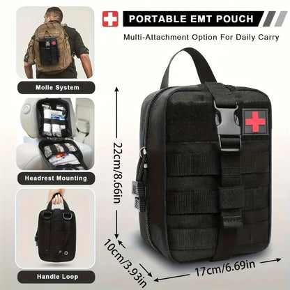Outdoor Activity Trauma First Aid Kit for Survival, Vehicle, Boat, Sports, Hiking, Office, Travel First Aid Kit