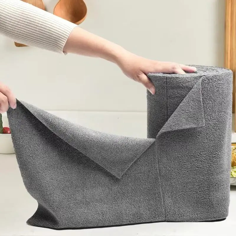 20-Sheet Reusable Cleaning Roll – Microfiber Kitchen Towel, Washable Paper Towel Replacement, Dish Rag