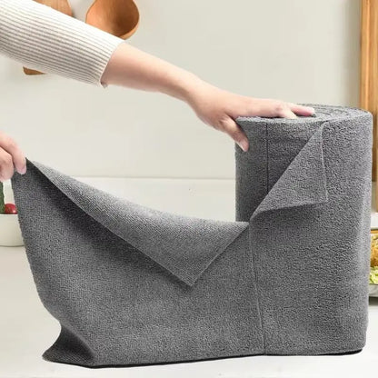 20-Sheet Reusable Cleaning Roll – Microfiber Kitchen Towel, Washable Paper Towel Replacement, Dish Rag