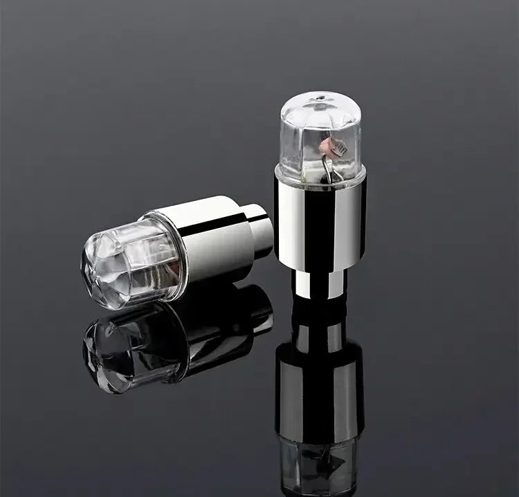 2PCS Colorful LED Wheel Valve Lights Motorcycle Car Wheel Tire Valve Caps Universal Dustproof Bicycle Valve Cover