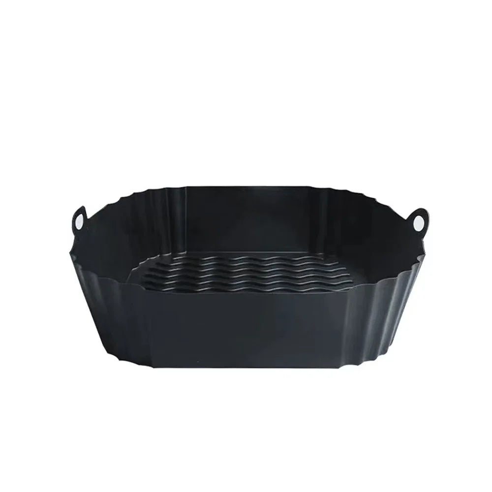 Silicone Air Fryer Liners, Replacement of Parchment Paper Liner - Reusable & Heat Resistant Air Fryer Silicone Baking Tray