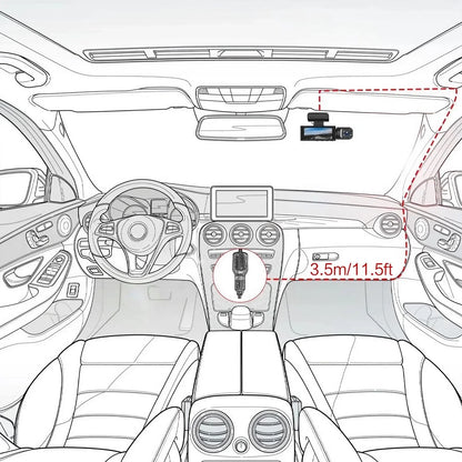 1080P Dual Lens Dash Camera Front and Rear Car Driving Recorder with Night Vision G Sensor 316 Inch IPS Display