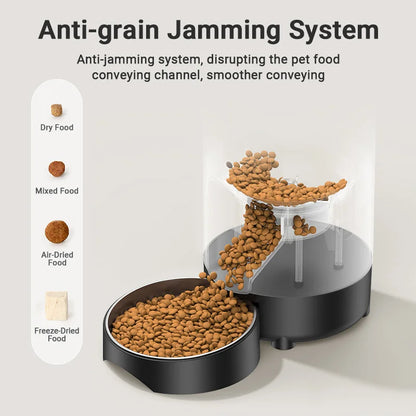 ROJECO Automatic Cat Feeder 2L Smart Dog Food Kibble Dispenser WiFi App Remote Control Timed Auto Pet Feeder For Puppy Kitten