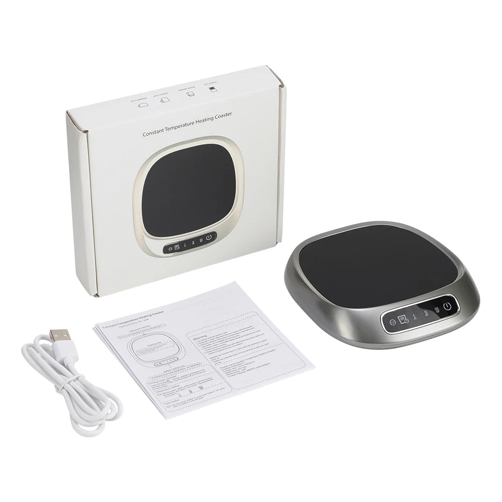 Smart Electric Beverage Warmer Advanced Temperature Control Heating Pad Constant Temperature Timer Automatic Shut Off Mug Heater