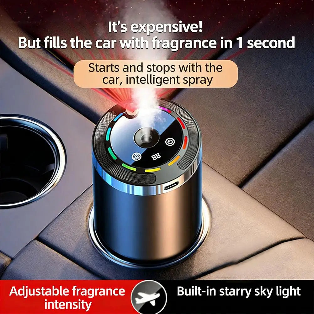Car Fragrance Humidifier 5 Modes Scent Air Car Odor Eliminator Long Lasting Universal Car Diffuser With Digital Display