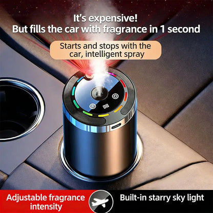 Car Fragrance Humidifier 5 Modes Scent Air Car Odor Eliminator Long Lasting Universal Car Diffuser With Digital Display