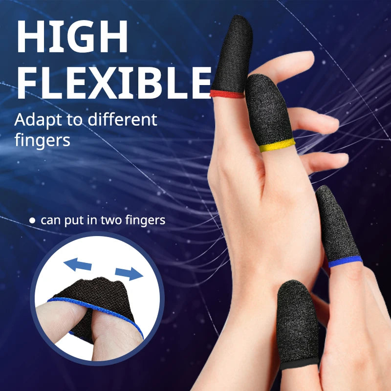 20pcs Game Finger Sleeve Breathable Fingertips For Games Anti-Sweat Touch Screen Finger Cots Cover Sensitive Mobile Touch Glove