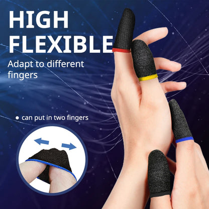 20pcs Game Finger Sleeve Breathable Fingertips For Games Anti-Sweat Touch Screen Finger Cots Cover Sensitive Mobile Touch Glove