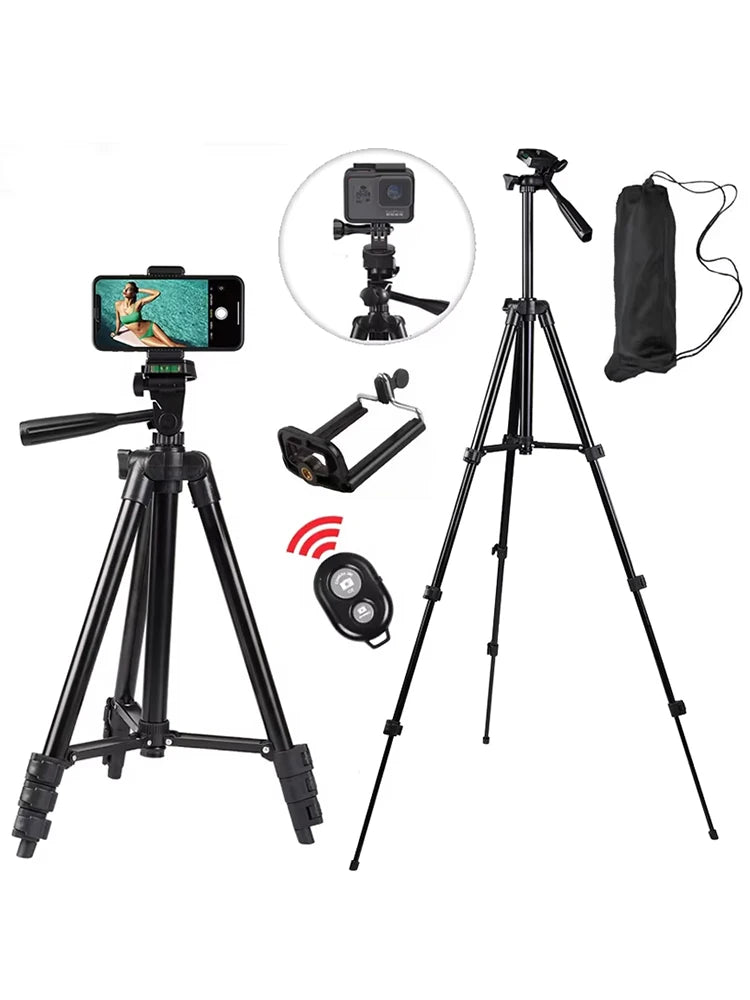 3120 Tripod For Phone 100cm Universal Camera Tripod Stand Phone Holder Lightweight Universal Photography For Xiaomi Huawei DSLR