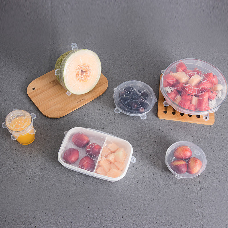 Reusable Silicone Stretch Lids Eco-Friendly, Airtight, Universal Fit